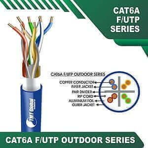 Cat6a 23awg 4 twisted pair F-UTP Bulk Cable 305m