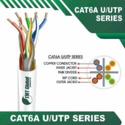 cat6a UTP Cable 23 awg 4 twisted pair 305m