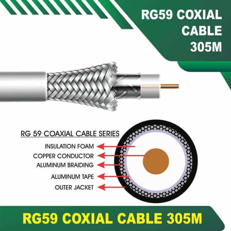 SMATV System 3 coaxial cable rg59 305 meter SMATV System
