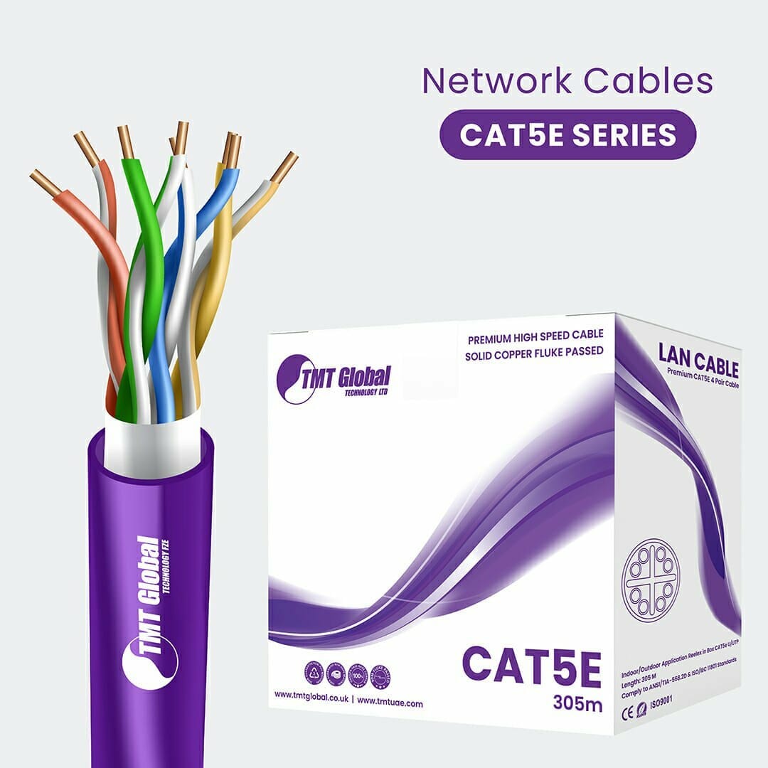 tmt global products range network cable cat3 cat5e cable cat6 cable cat6a cable cat7 cable cat8 cable full copper LSZH and ethernet cables