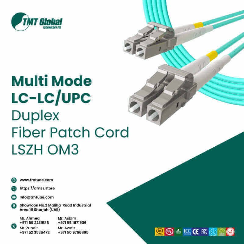 LC LC UPC Duplex Fiber Patch Cord LSZH OM3