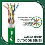 cat6a Network Cable 23awg twisted Pair u-utp Double Jacket 305m