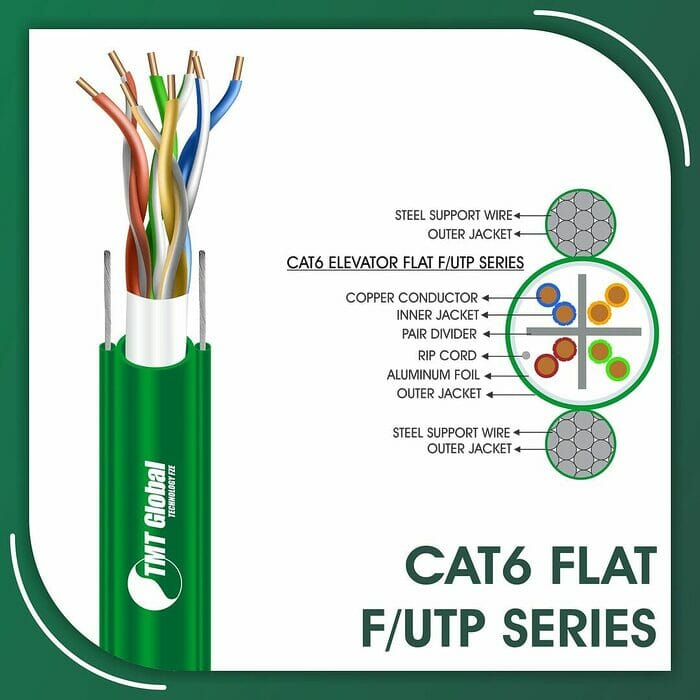 cat6 23awg 4 twisted pair f-UTP Elevator Network Cable