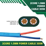 Power ELV Security Alarm Cable 1.5mm 2core 305m