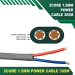 Power ELV Security Alarm Cable 1.5mm 2core 305m