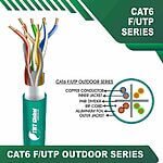 outdoor cat 6 cable 23awg 4 twisted pair F/UTP 305m