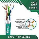 F/FTP cat6 cable 23awg 4 twisted pair 305m