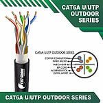 Cat 6a 23awg 4 twisted pair utp cable 305m