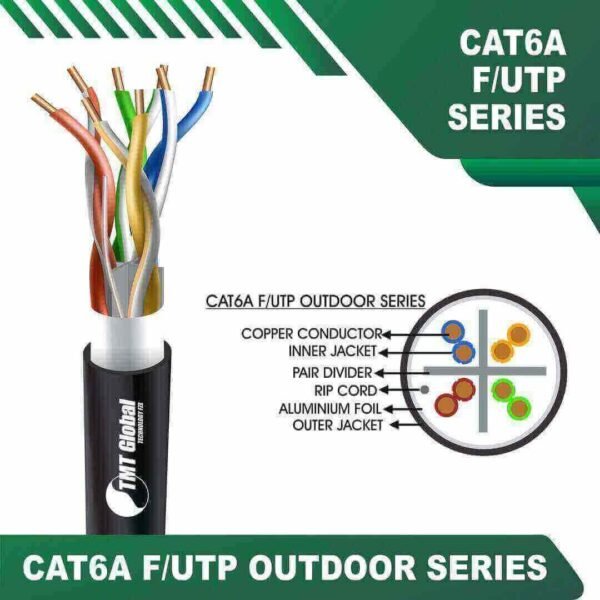 Cat6a 23awg 4 twisted pair F-UTP Bulk Cable 305m