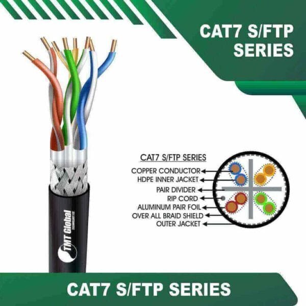 cat7 cable 23 awg 4 twisted pair SFTP Bulk Cable 305m