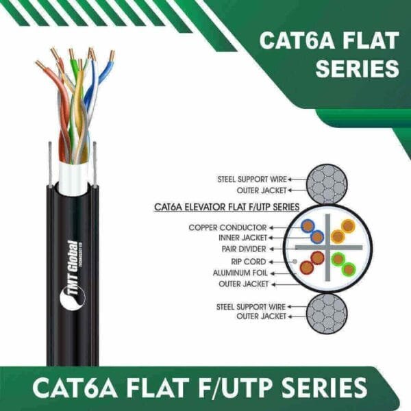 cat6a 23awg 4pair F-UTP Elevator Cable 305m