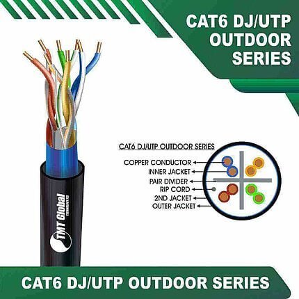 cat6 double jacket cat6 double jacket UTP PE outdoor ethernet Cable 305m