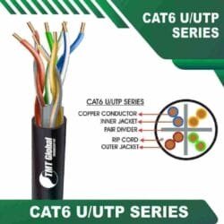 cat6 6x135bok Outdoor Network Cable 305m cat6 u utp solid Cable 24 awg 4 twisted pair blue 305m