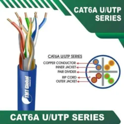 Cat6a utp 23awg 4 twisted pair Network Cable 305m
