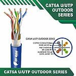 Cat6a 23awg 4pair U-UTP Outdoor Solid Cable Cat 6a 23awg