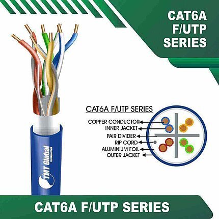 Cat 6a 23 awg cat6a cable 305m