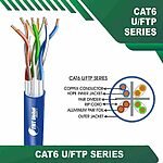 Cat6 23awg U FTP Ethernet Cable 4 twisted pair 305m