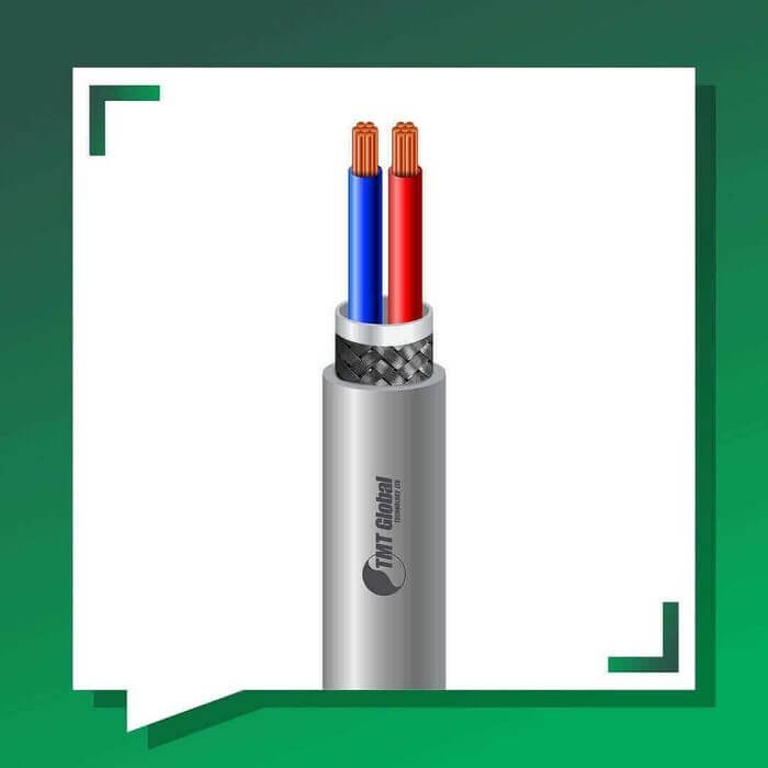 2 core intercom cable indoor shielded braided 1.5mm - Image 5