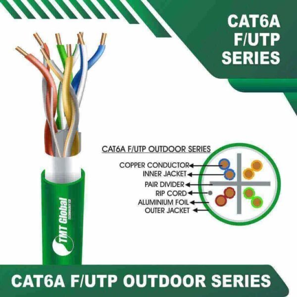 Cat6a 23awg 4 twisted pair F-UTP Bulk Cable 305m