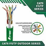 outdoor cat 6 cable 23awg 4 twisted pair F/UTP 305m