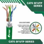 SF/UTP Solid Cable Cat6 23awg 4 twisted pair 305m