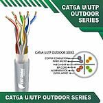 Cat 6a 23awg 4 twisted pair utp cable 305m