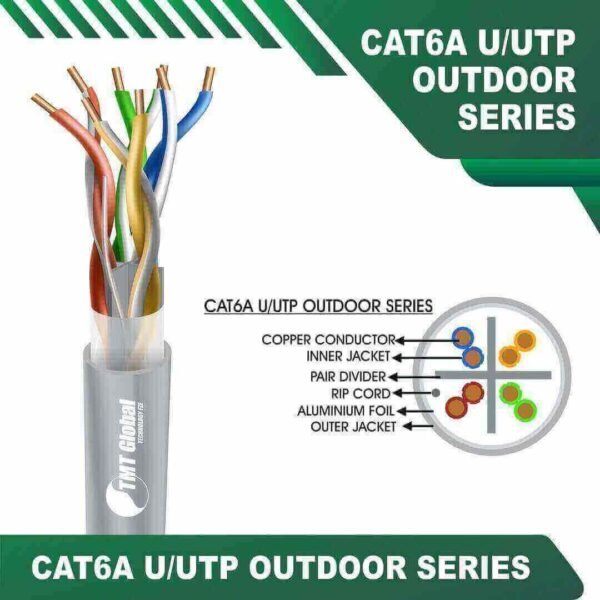 Cat 6a 23awg 4 twisted pair utp cable 305m