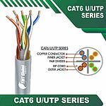 cat6 u utp solid Cable 24 awg 4 twisted pair blue 305m