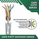 outdoor cat 6 cable 23awg 4 twisted pair F/UTP 305m