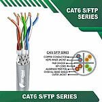 Cat6 23awg 4 twisted pair S FTP Cable 305m
