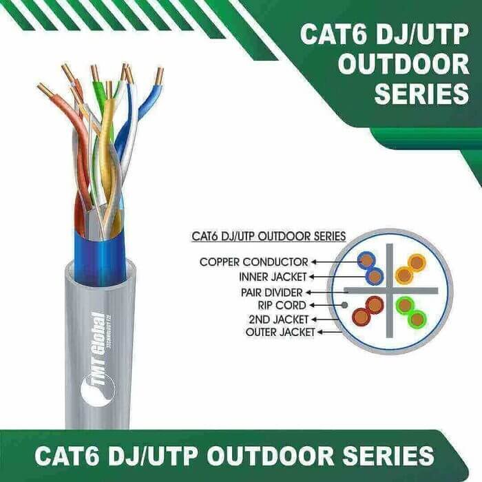 cat6 cable 305 meter 23 awg 4 twisted pair UTP Solid 305m