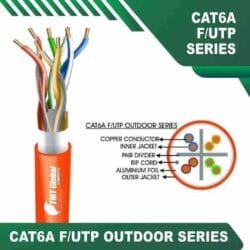 cat6a cable 305m 23awg 4 twisted pair F/UTP LSZH Cat6a 23awg 4 twisted pair F-UTP Bulk Cable 305m