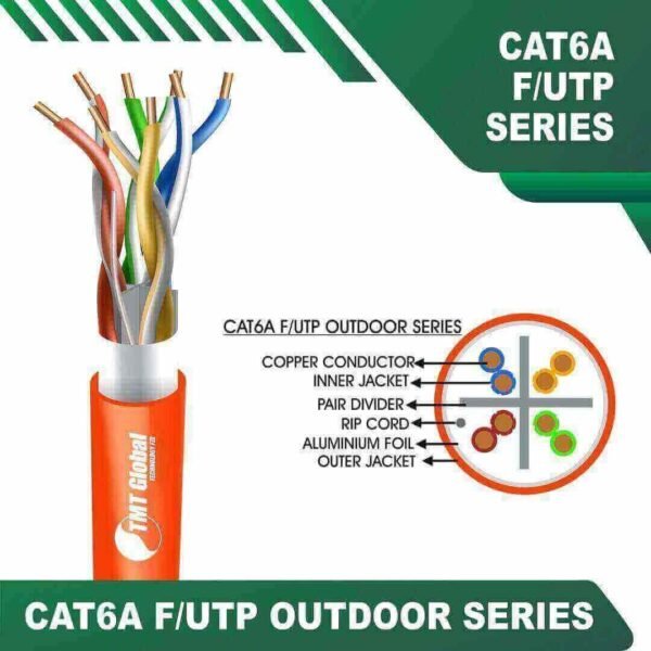 Cat6a 23awg 4 twisted pair F-UTP Bulk Cable 305m