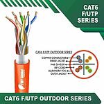 outdoor cat 6 cable 23awg 4 twisted pair F/UTP 305m