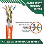 Cat 6a 23awg 4 twisted pair utp cable 305m