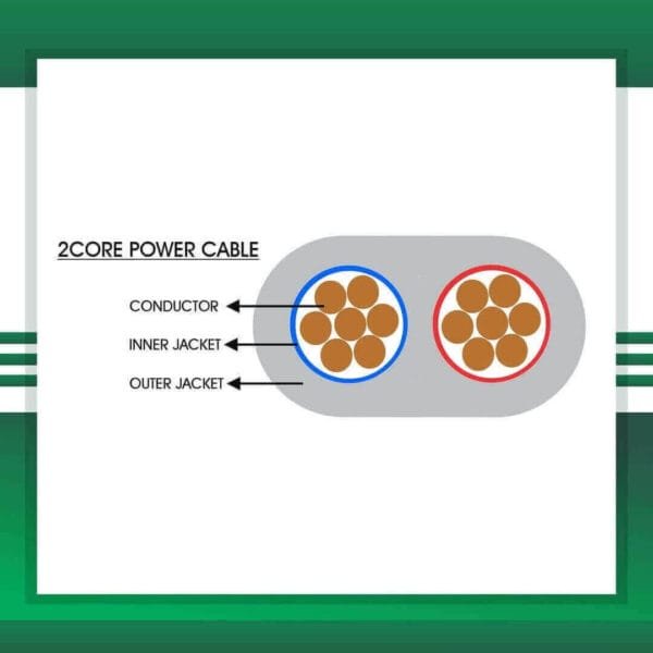 flat 2 core cable 1.5mm 16 awg 305m - Image 2