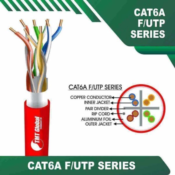 cat6a cable 305m 23awg 4 twisted pair F/UTP LSZH