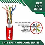 outdoor cat 6 cable 23awg 4 twisted pair F/UTP 305m