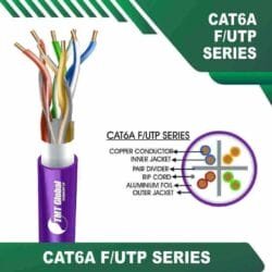 Cat6a 23awg 4 twisted pair F-UTP Bulk Cable 305m cat6a cable 305m 23awg 4 twisted pair F/UTP LSZH
