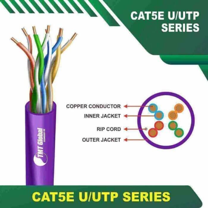 cat5e cable u/utp 24 awg 4 pair 305m