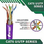 cat6 u utp solid Cable 24 awg 4 twisted pair blue 305m