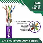 outdoor cat 6 cable 23awg 4 twisted pair F/UTP 305m