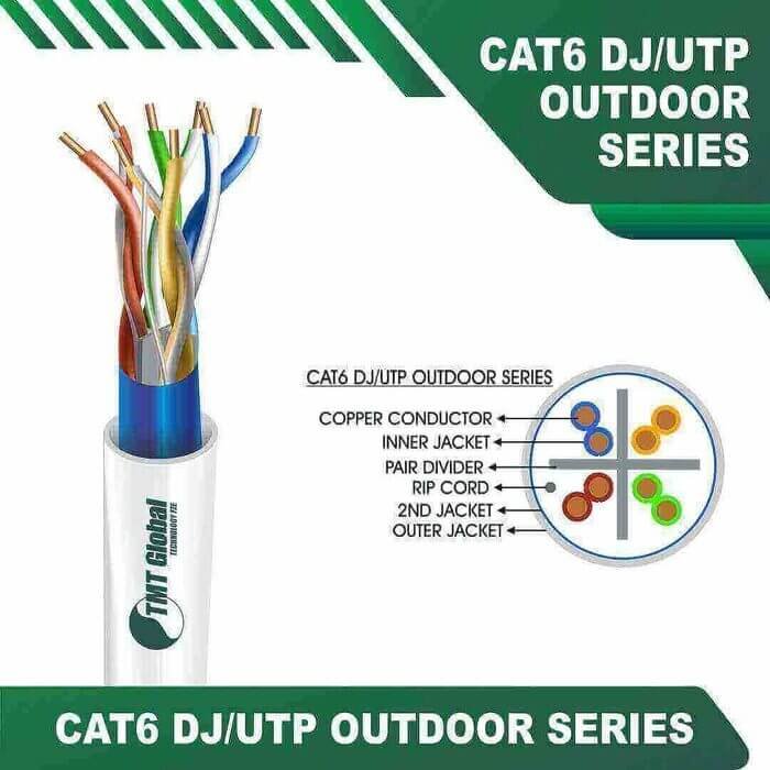 cat6 cable 305 meter 23 awg 4 twisted pair UTP Solid 305m - Image 3