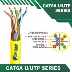 Cat 6a 23awg 4 twisted pair utp cable 305m