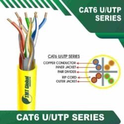 cat6 23awg cable 4 twisted pair UTP Bare Copper 305m