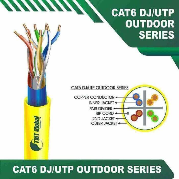 cat6 cable 305 meter 23 awg 4 twisted pair UTP Solid 305m - Image 2