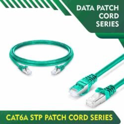 cat6a 23awg ethernet stp patch cord aqua