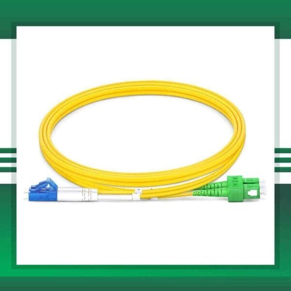 SC APC to LC UPC fiber duplex optic patch cord single mode - Image 2