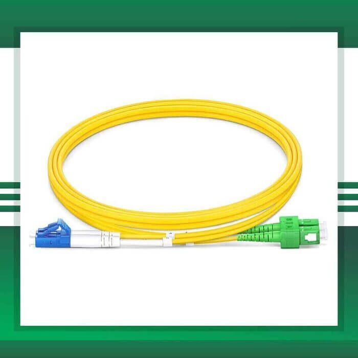SC APC to LC UPC Duplex Patch Cord Fiber Optic single mode LSZH - Image 3