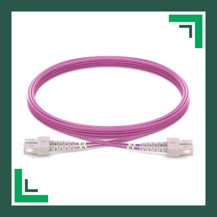 SC to SC UPC OM4 Duplex Fiber Optic Patch Cord Multimode LSZH - Image 3